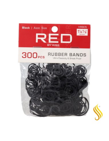 Red Kiss Rubber Band Assorted Size 300 Piezas Gomas